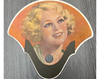 Vintage 1930s Advertising Hand Fan Dr. FW Fitzgerald Chiropractor Bowling Green