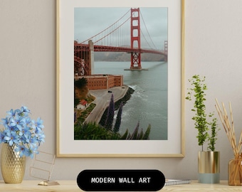 ヴィンテージ アクリルペイント ゴールデンゲートブリッジ 風景画