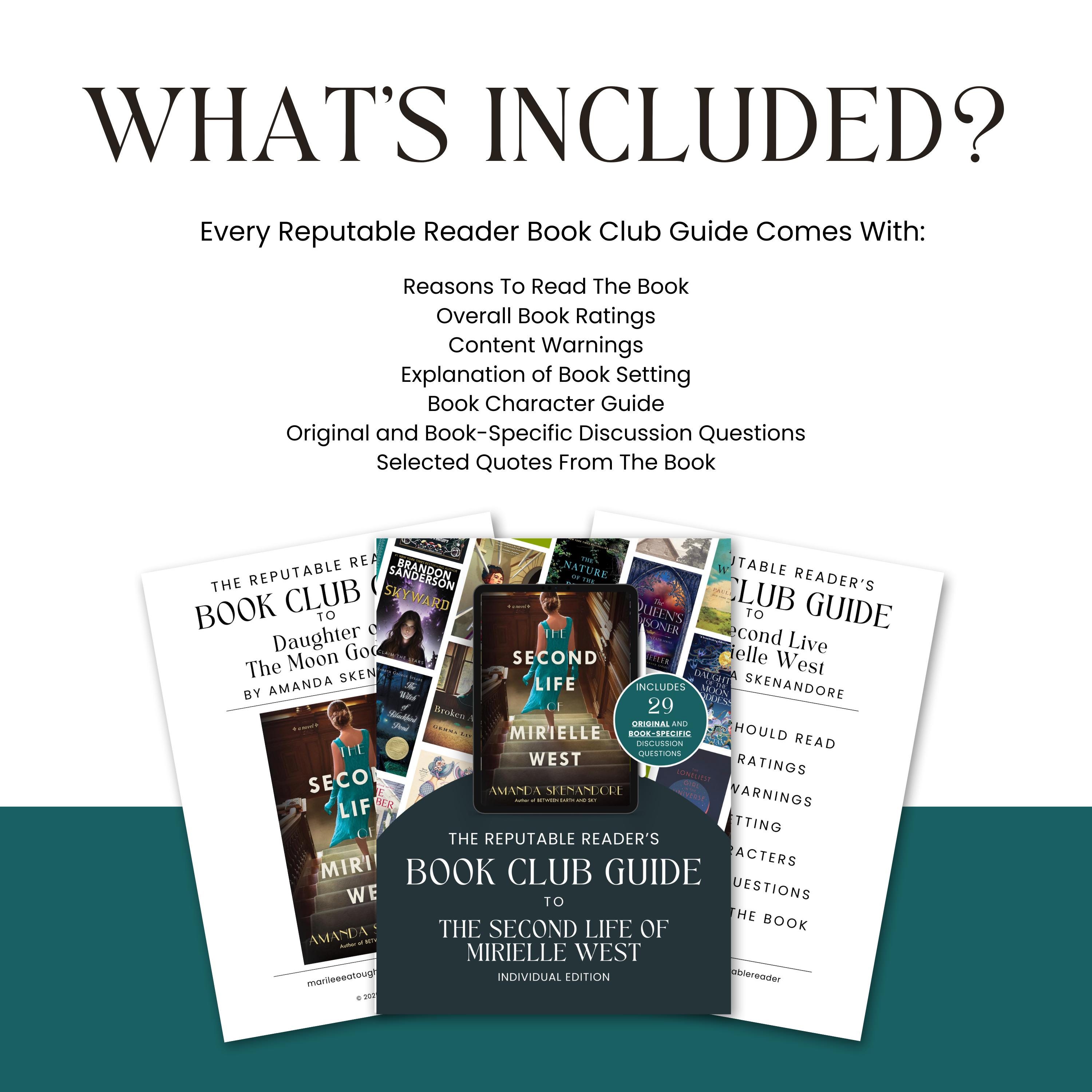 The Second Life of Mirielle West Book Club Guide - Individual Edition (PDF) - Etsy