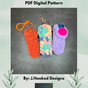 DIGITAL PDF Chunky Crochet Lipbalm Holder/Keychain, Chapstick Cozy Pattern PDF