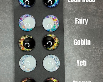 Ready to ship! Mythical Creatures Designs-Handpainted kawaii pupil safety eyes 14-35mm