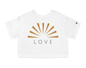 T-shirt corta Heritage da donna in cotone LOVE Champion