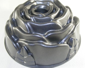 Nordic Ware Rose Bundt Pan 10 Cup Kuchen Jell-O Mould USA Aluminium Antihaftbeschichtung