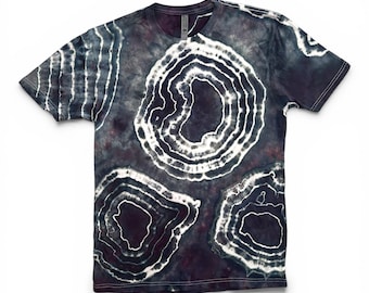 Camiseta unisex de algodón, talla grande, estilo tie-dye.
