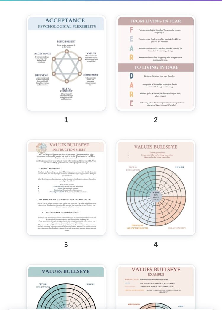 Mindset Principles Values Growth Mindset and Core Values Worksheets - Etsy