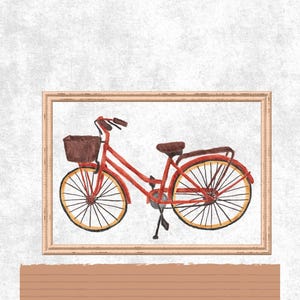Cycle Digital Poster – Vintage Bicycle Wall Art – Instant Download Print