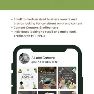 200 Matcha It Girl Instagram Carousel Templates: MRR PLR Canva Social Media Manager Kit, Digital Product Resell Rights, Personalize In Canva image 2