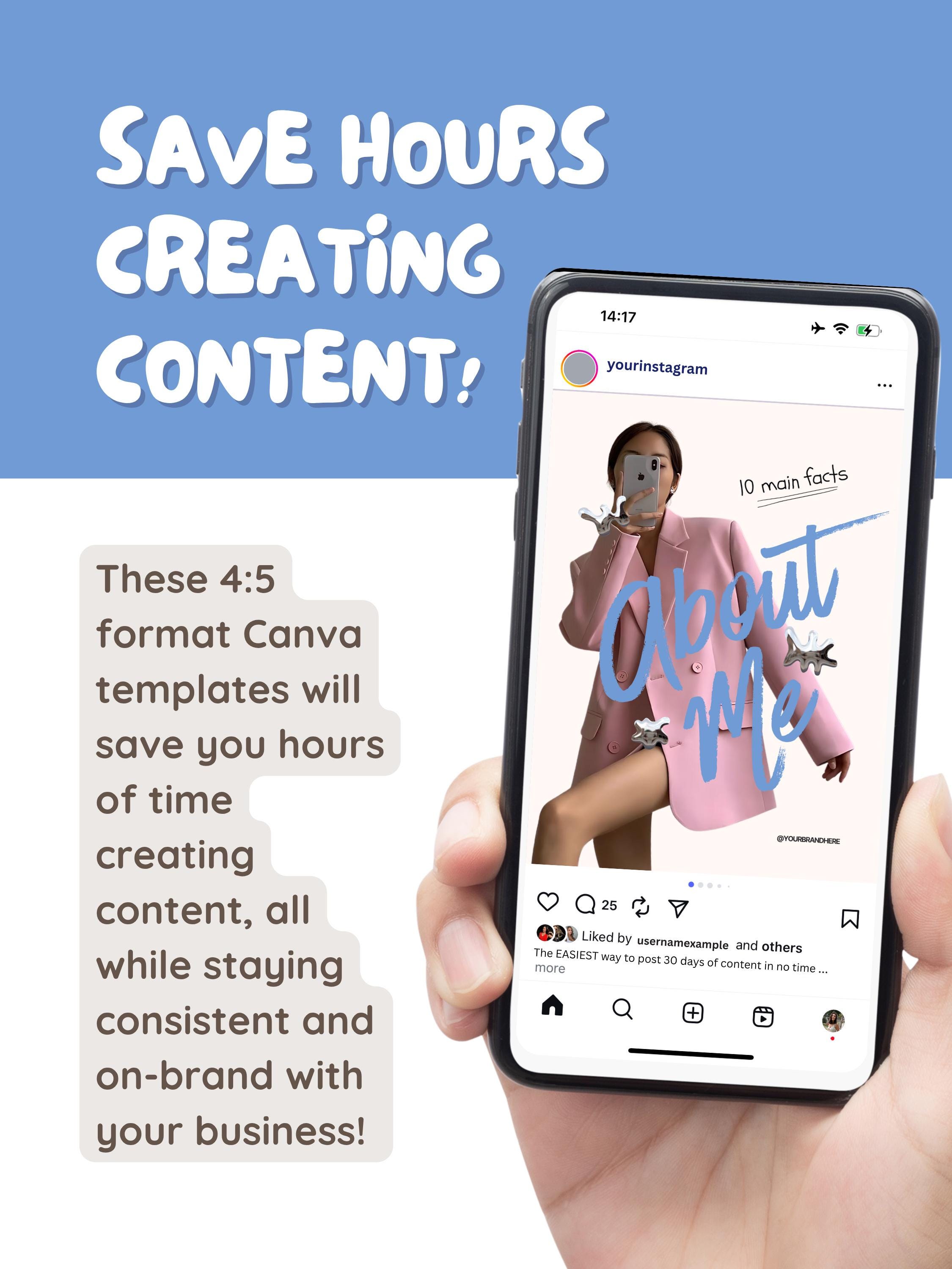 Pastel Aesthetic Instagram Carousel Templates: MRR PLR Social Media ...