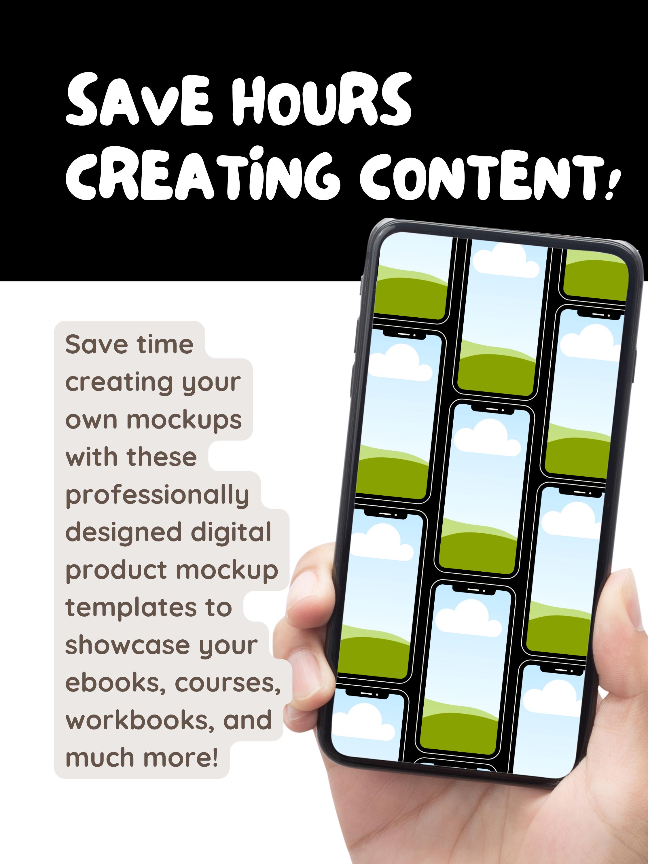 200+ Digital Product Mockup Templates With MRR PLR, Personalize Canva