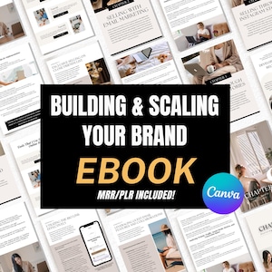 How To Build and Scale A Business eBook with Master Resell Rights, Instant Digital Product with MRR & PLR, Editable Canva Template