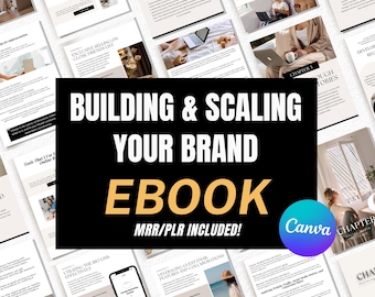 How To Build and Scale A Business eBook with Master Resell Rights, Instant Digital Product with MRR & PLR, Editable Canva Template
