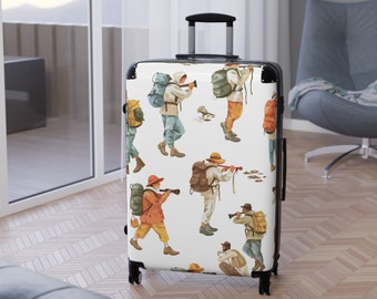 Unique Designated Hard Sided Luggage With Spinner Wheels, Hard Case Suitcase For Gift, Special Designated LuggageSuitcase