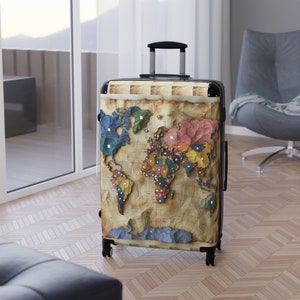 Unique Designated Hard Sided Luggage With Spinner Wheels, Hard Case Suitcase For Gift, Special Designated LuggageExplorer's Mark, Suitcase image 3