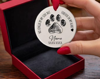 Personalized Pet Memorial Ornament: Custom Ceramic Paw Print Keepsake