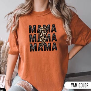 Comfort Colors Leopard Print Mama Shirt Mom Life Shirt Mother Day Gift Cheetah Print Mom Birthday Gift Grandma Gift Grandma Shirt Gigi Shirt