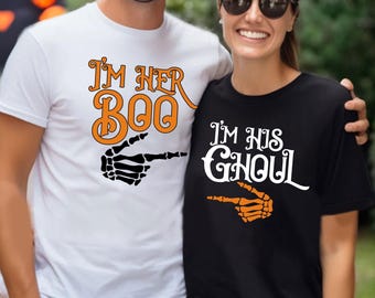 Halloween Couple Matching Shirts Halloween Husband and Wife Shirt Skeleton Shirt Funny Halloween Clothes Halloween Gifts Spooky Couple Shirt
