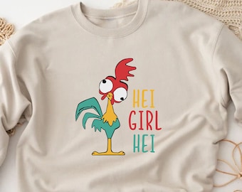 Hei Girl Hei Sweatshirt, Matching Disney, Moana Disney, Disney Sweatshirt, Girl Trip, Disney Trip,Funny Chicken,Disney Gifts,Disney Birthday