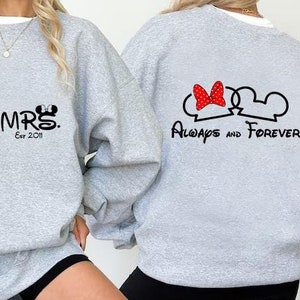 Custom Wedding Gift Disney Sweatshirt Personalized Year Disney Wedding Sweater Disney Vacation Disney Couple Matching Sweaters Wedding Gift