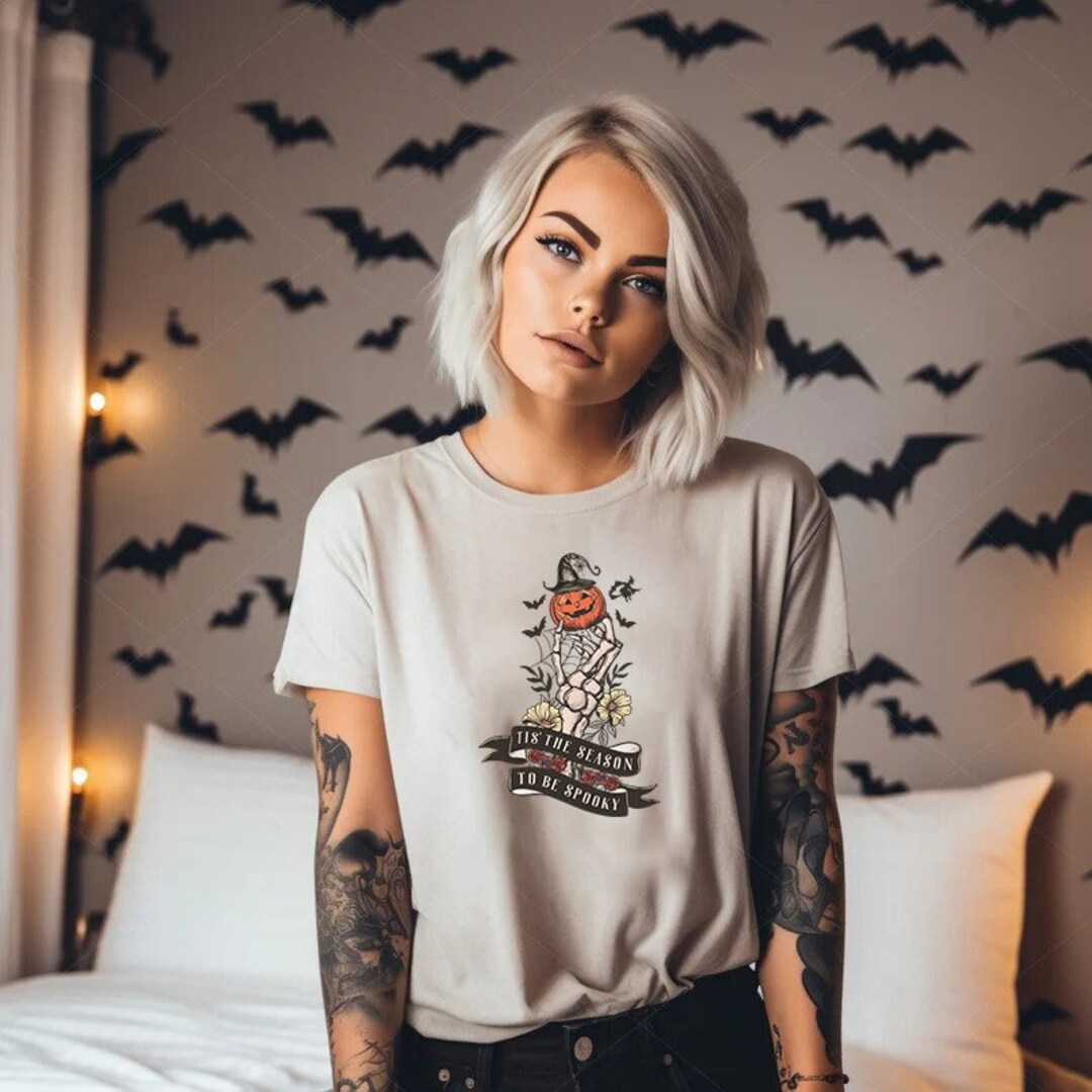 Tis the Season to Be Spooky Shirt, Skull Shirt, Pumpkin Shirt ...