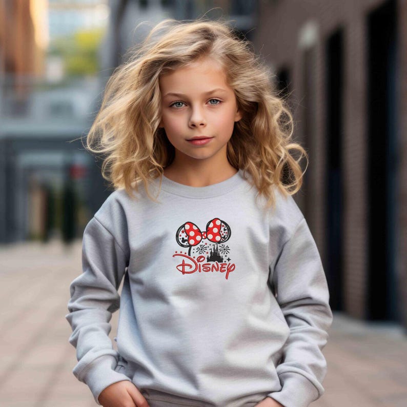 Minnie Ears Disney Embroidery Sweatshirt Disney Vacation Embroidered Crewneck Sweatshirt Minnie Mouse Embroidered Sweater Disney Sweatshirts image 19