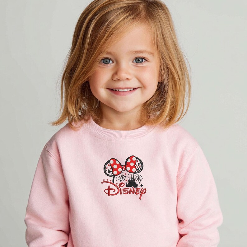 Minnie Ears Disney Embroidery Sweatshirt Disney Vacation Embroidered Crewneck Sweatshirt Minnie Mouse Embroidered Sweater Disney Sweatshirts image 20