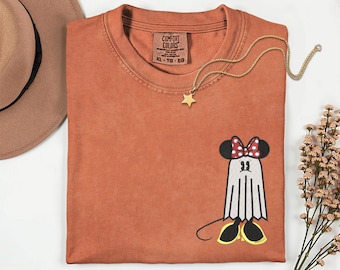 Disney Halloween Embroidered Shirt Minnie Mouse Mickey Mouse Comfort Colors Halloween Disney Trip Embroidery Shirt Couple Matching Shirts