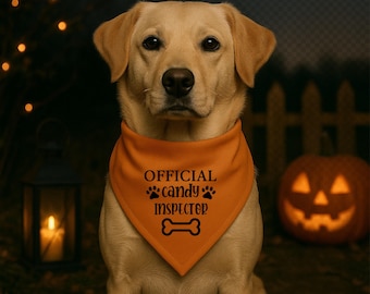 Funny Halloween Dog Bandana Spooky Halloween Gift Trick Or Treat Pet Bandana Dog Mom Dog Clothes Dog Gifts Dog Scarf Dog Halloween Costume