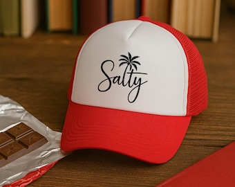 Summer Trucker Hat Salty Hat Summer Snapback Hat Beach Gifts Beach Accessories Beach Trip Girls Bulk Gifts Vacation Hat Travel Gifts