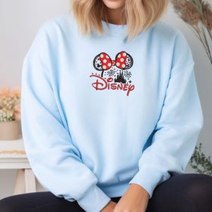 Minnie Ears Disney Embroidery Sweatshirt Disney Vacation Embroidered Crewneck Sweatshirt Minnie Mouse Embroidered Sweater Disney Sweatshirts image 12