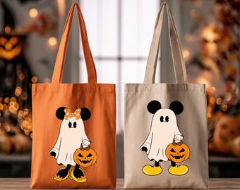 Mickey Mouse Minnie Mouse Halloween Tote Bag Trick Or Treat Kids Halloween Gift Spooky Season Disney Halloween Treat Bags Disney Vacation