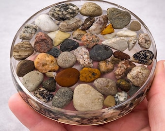 Michigan Stone Coaster: Michigan Rock Art, Lake Decor