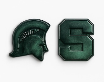MSU Spartans Resin Logo: Michigan State University Party Decor