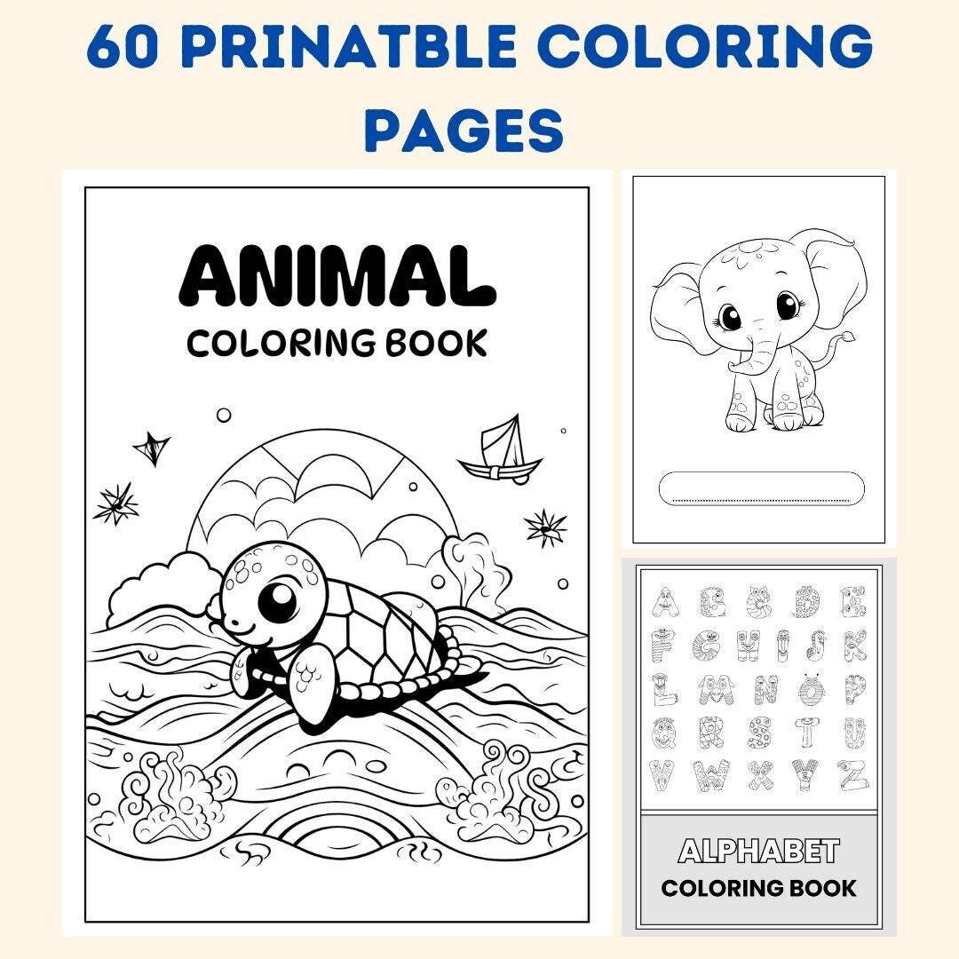 60 Printable Coloring Pages for Kids, Toddlers, Preschoolers, Coloring ...