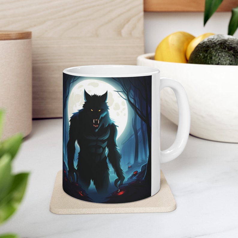 Werewolf Night Blood Coffee Mug, Ceramic 11oz, 15oz zdjęcie 1