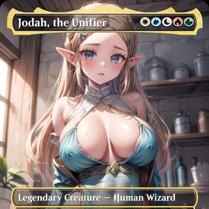 Jodah, a criatura unificadora - MTG PROXY Anime Waifu - Conteúdo adulto