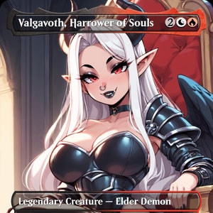 Valgavoth, Hurore Harrower of Souls ( Sexy Demon Goth Girl ) Kreatur - MTG PROXY Anime Waifu - Erwachsener Inhalt