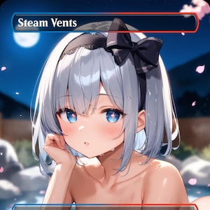 Steam Vents (Island Mountain) Land - MTG PROXY Anime Waifu - Contenu pour adultes