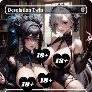 NSFW 18+ Desolation Twin Creature - MTG PROXY Anime Waifu - Erwachsener Inhalt