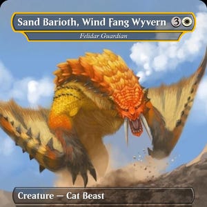 NEU!!! Sand Barioth, Windfang Lindwurm (Felidar Guardian) - MTG PROXY Video Games/Monster Hunter Wilds