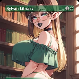Sexy Gothic Elfen Mädchen - MTG PROXY Anime Waifu