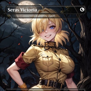 "Vampiric Tutor ""Seras Victoria"" (Hellsing Ultimativ) - MTG PROXY Anime Waifu - Inhalt für Erwachsene."