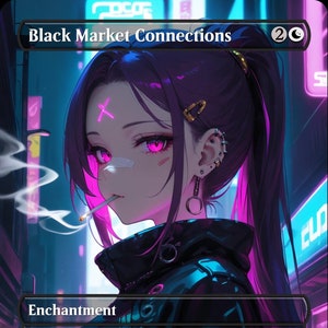 ブラックマーケットコネクションエンチャント - MTGプロキシアニメワイフ - 成人向けコンテンツ