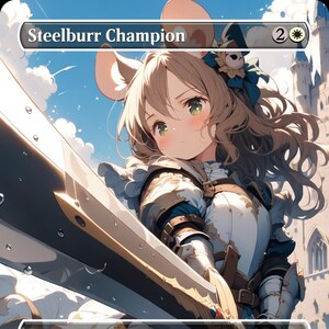 Campeão Steelburr (Mouse Solider) Criatura - MTG PROXY Anime Waifu - Conteúdo Adulto