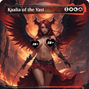 NSFW 18+ Kaalia of the Vast (Version 2) Creature - MTG PROXY Anime Waifu - Erwachsener Inhalt