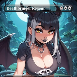 Deathbringer Regent ( Sexy Goth Dragon Girl ) Kreatur - MTG PROXY Anime Waifu - Erwachsener Inhalt