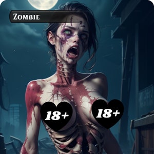 NSFW 18+ Zombie */* Creatura token - MTG PROXY Anime Waifu - Contenuto per adulti