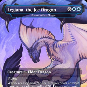 Legiana, der Eis-Drache (antiker Silber-Drache) - MTG PROXY Video Games/Monster Hunter