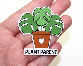 Sticker parent plante - sticker Monstera - art végétal dessiné à la main