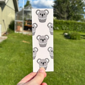 Koala Cupcake Bookmark - Gift for Animal Lovers and Bookworms