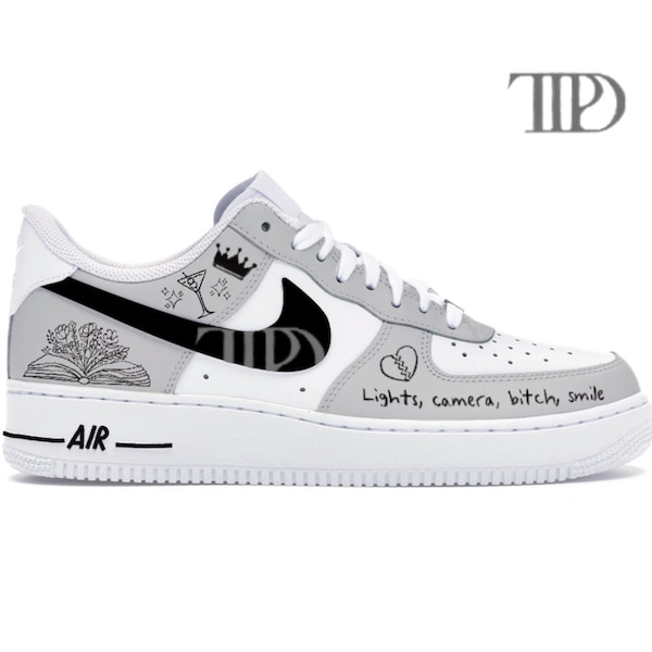 Tortured Poets Department Custom Sneakers (Gray) Nike AF1